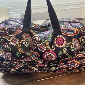 Vera Bradley Large Weekender/ Carry-on with wheels & handle